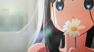 Tamako, from the ending theme. She looks cute with her hair down.