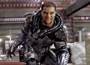 Michael Shannon as General Zod, the main antagonist in the film.