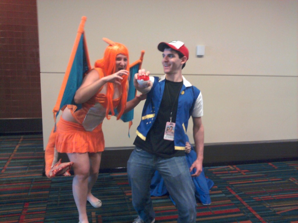 Yours truly as Ash with a Charizard cosplayer on Saturday. 