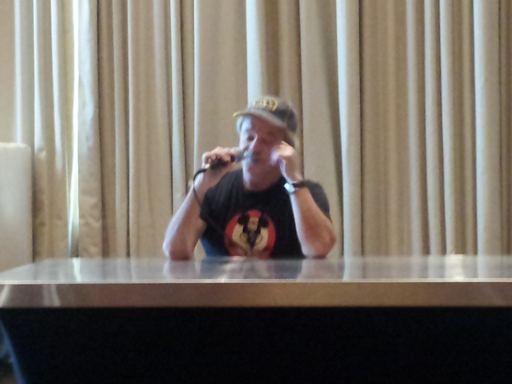 Jim Cummings, a perennial ConnectiCon attendee, at the press junket. The man is amazing.