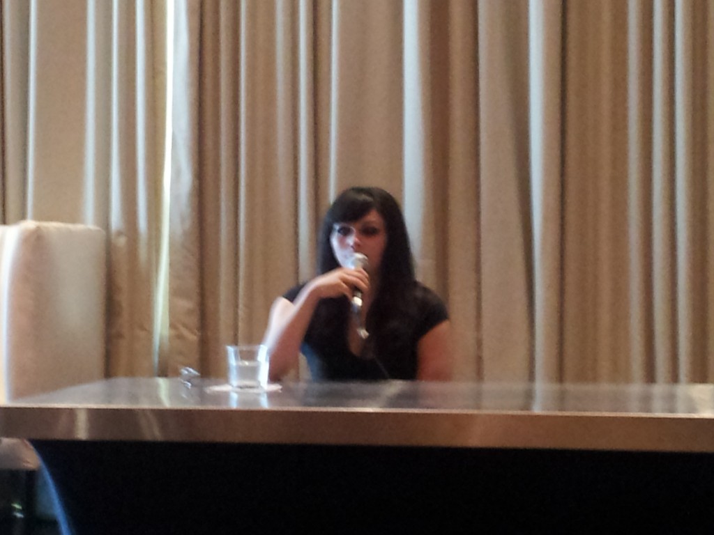 Voice actress Lauren Landa at Friday's Press Junket.