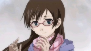At least she wears glasses sometimes
